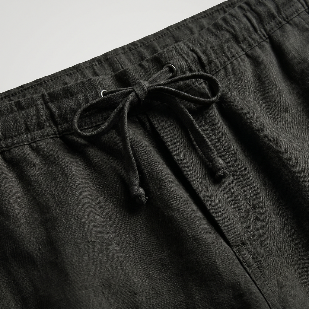 Pantalon court lin homme | bas léger vacances