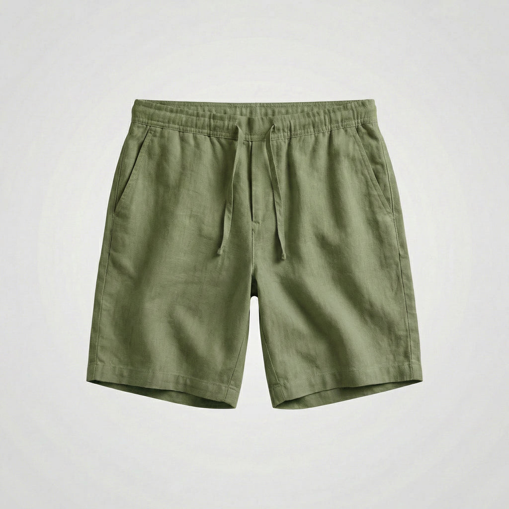 Pantalon court lin homme | bas léger vacances
