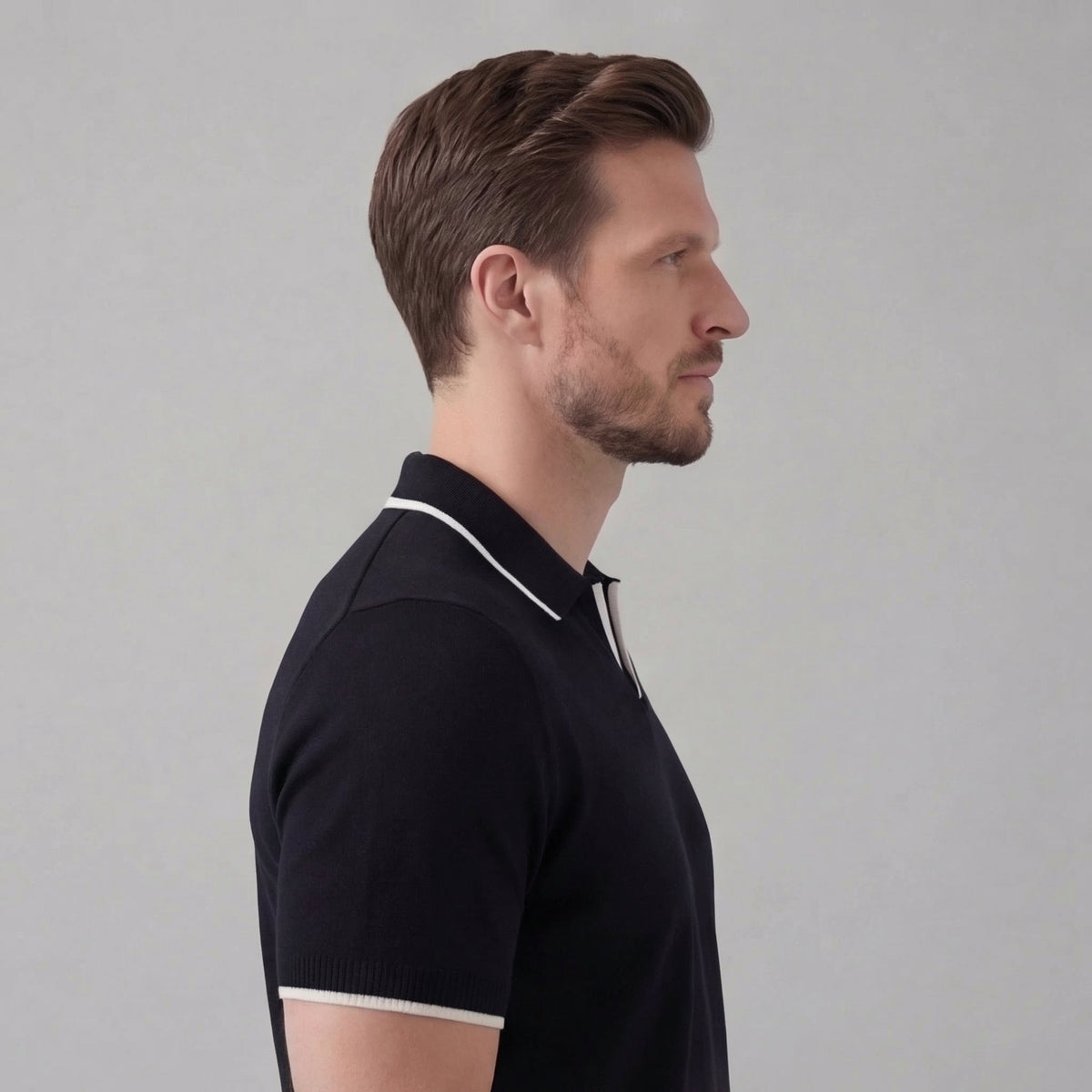 Polo sans bouton | haut maille homme casual