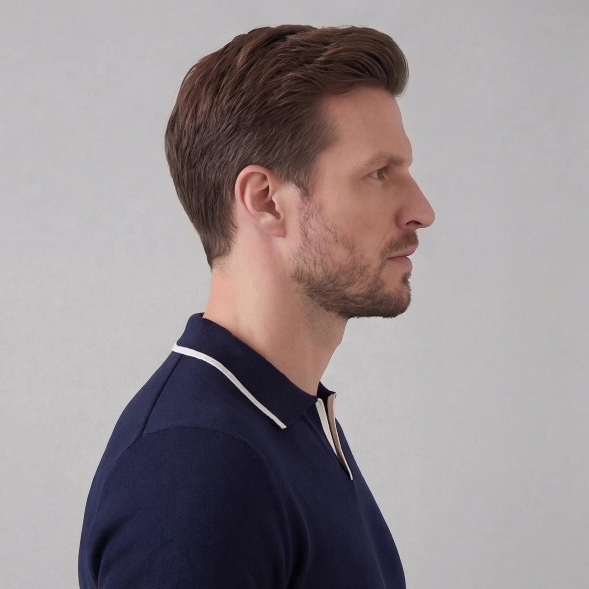 Polo sans bouton | haut maille homme casual