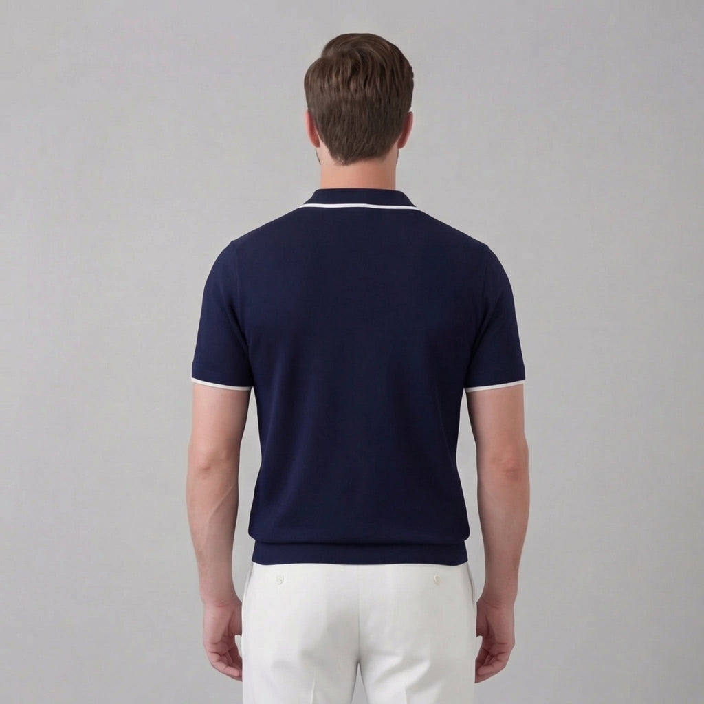 Polo sans bouton | haut maille homme casual