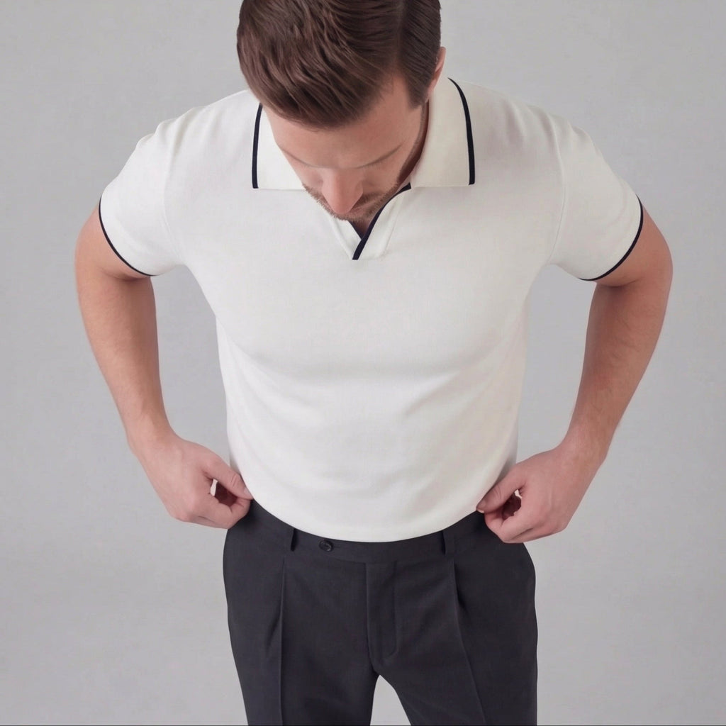 Polo sans bouton | haut maille homme casual