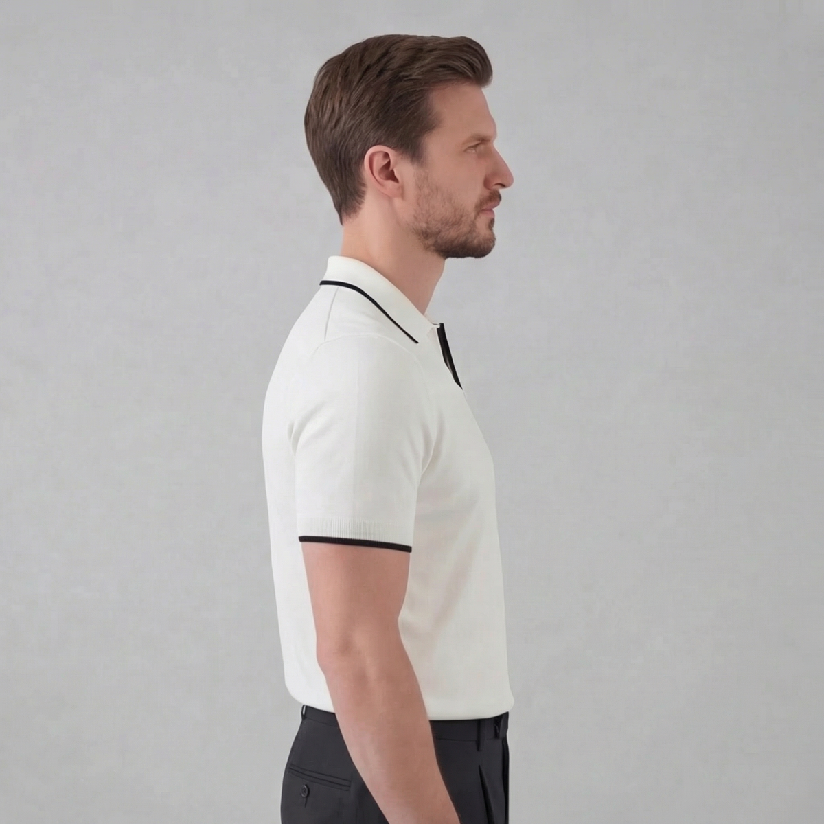 Polo sans bouton | haut maille homme casual