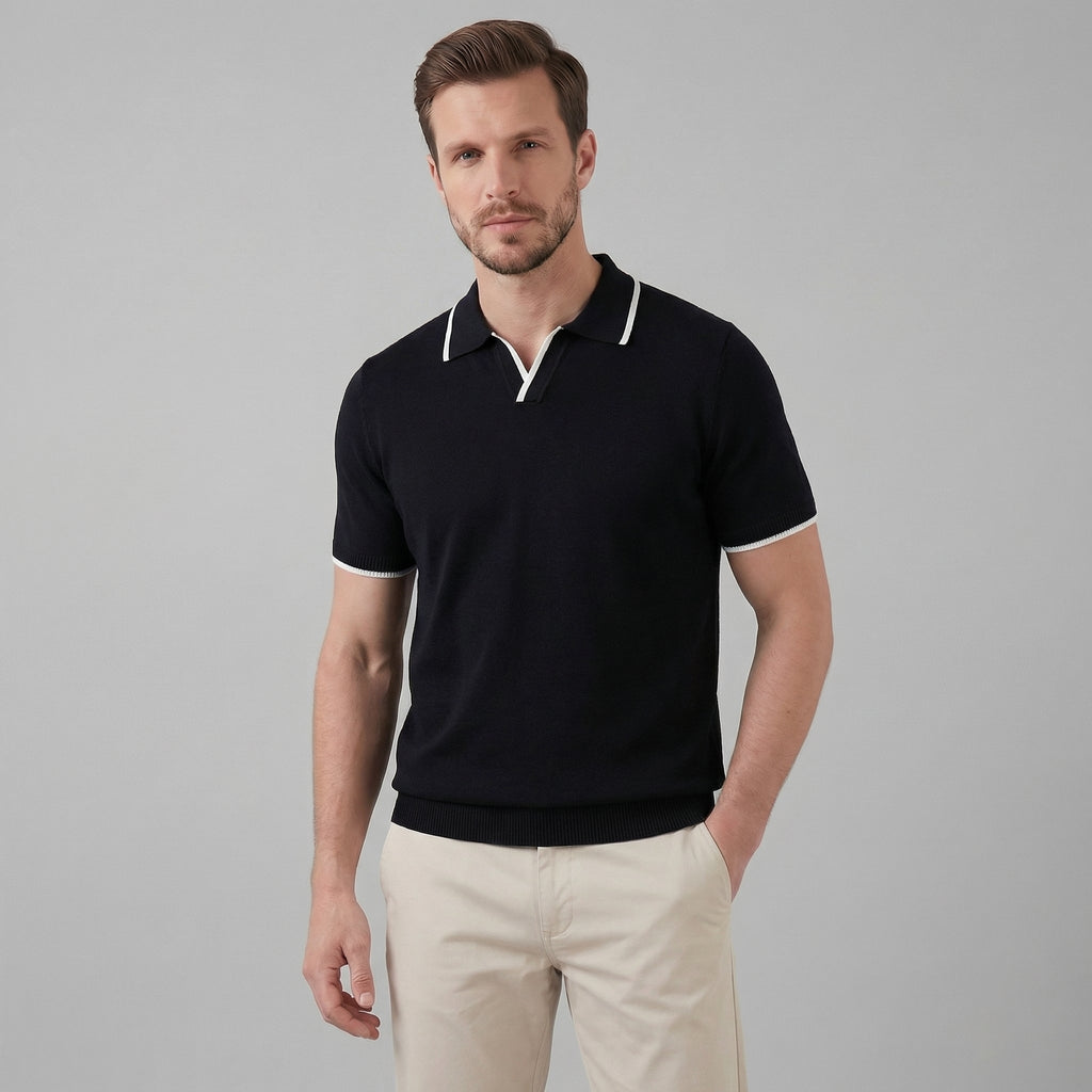 Polo sans bouton | haut maille homme casual
