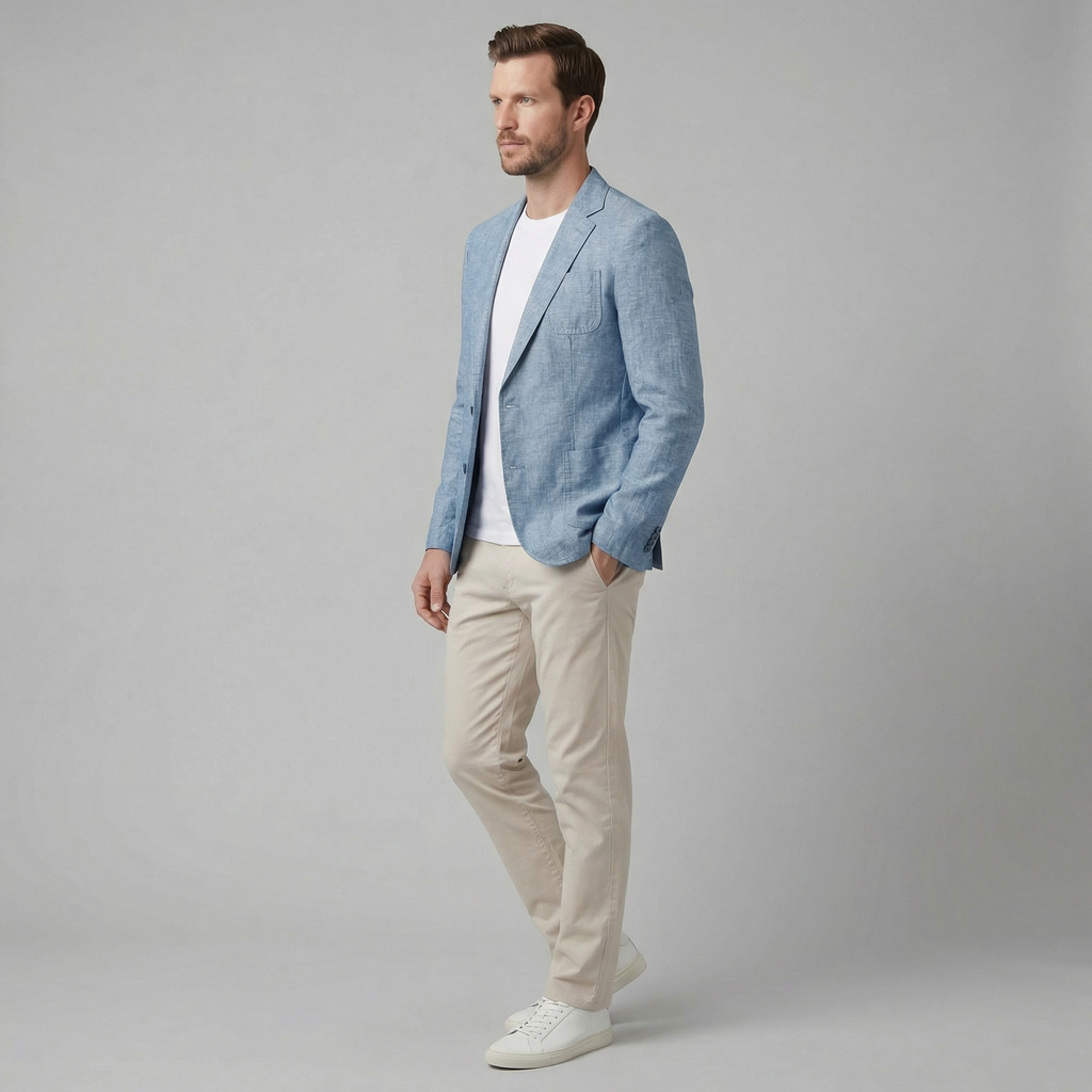 Veste lin homme | blazer élégant vacances