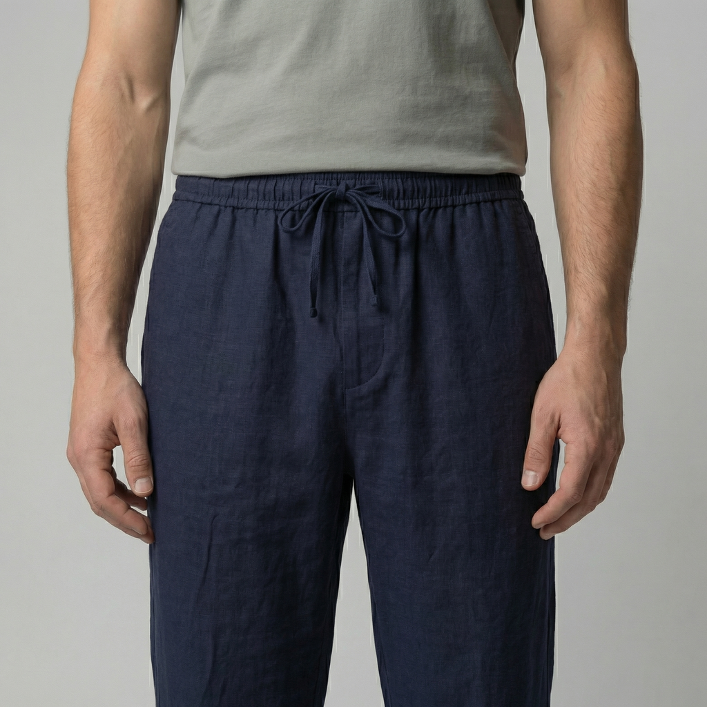 Pantalon slim lin | bas homme plage