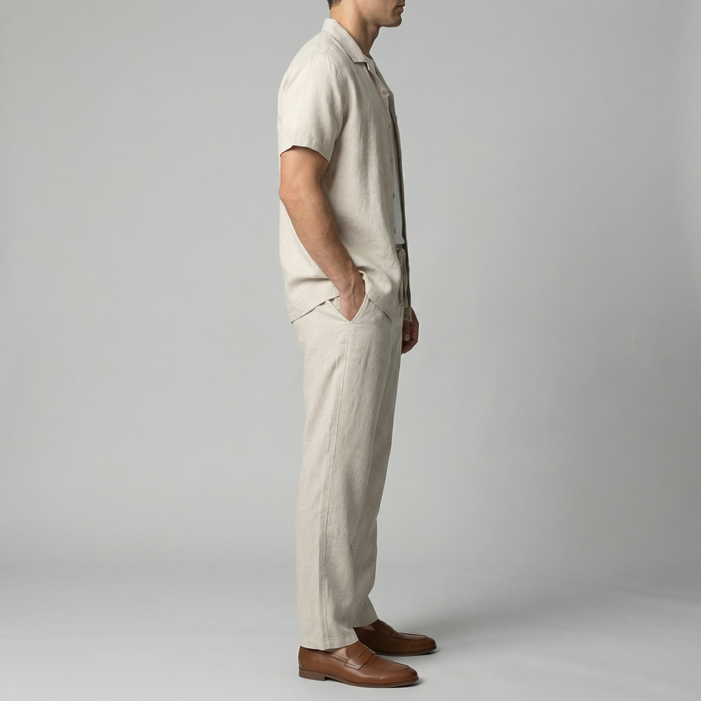 Pantalon slim lin | bas homme plage