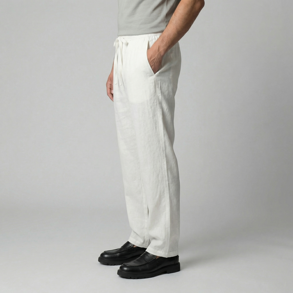 Pantalon slim lin | bas homme plage