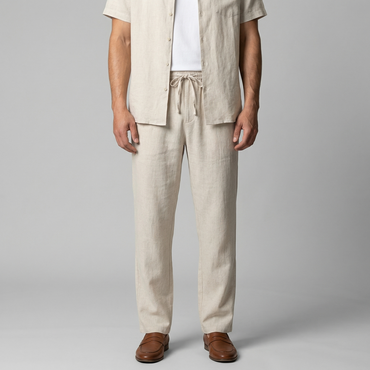 Pantalon slim lin | bas homme plage