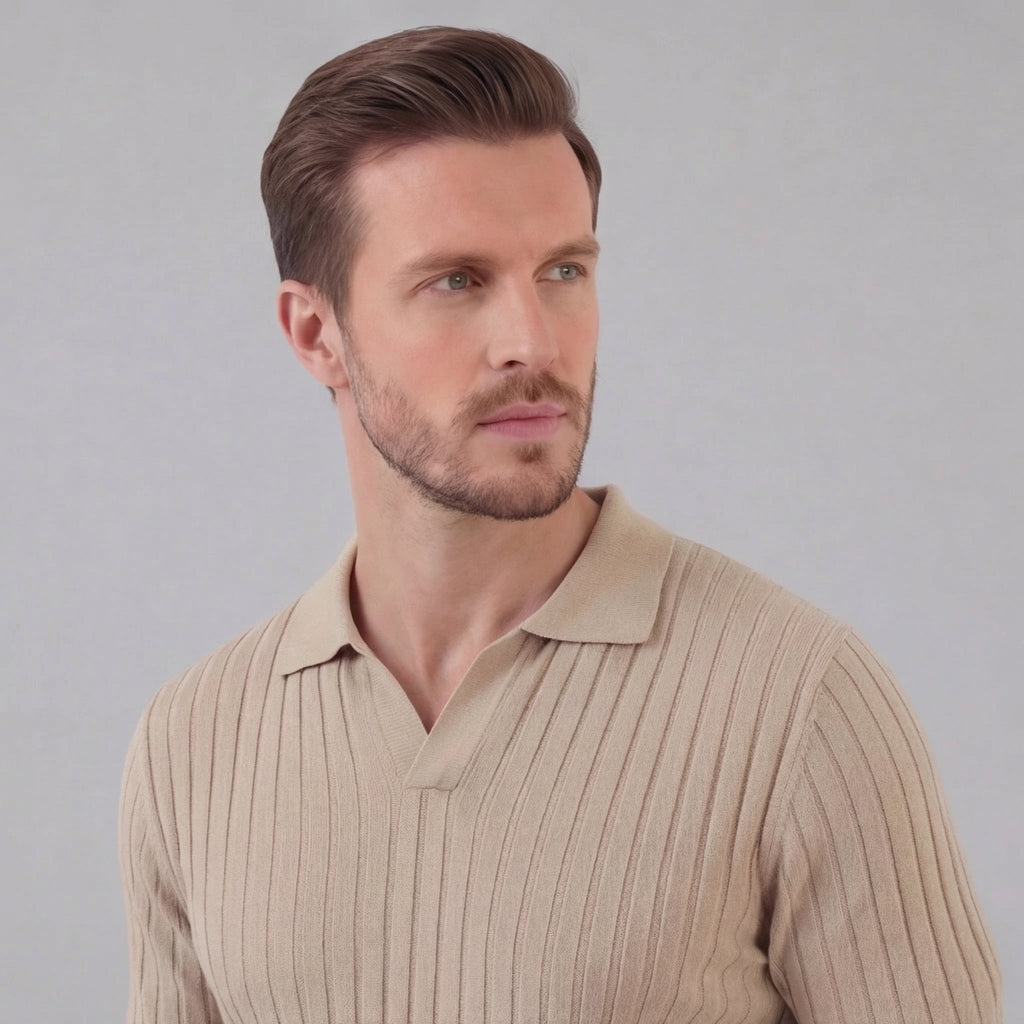 Haut polo sport | ensemble maille texturée