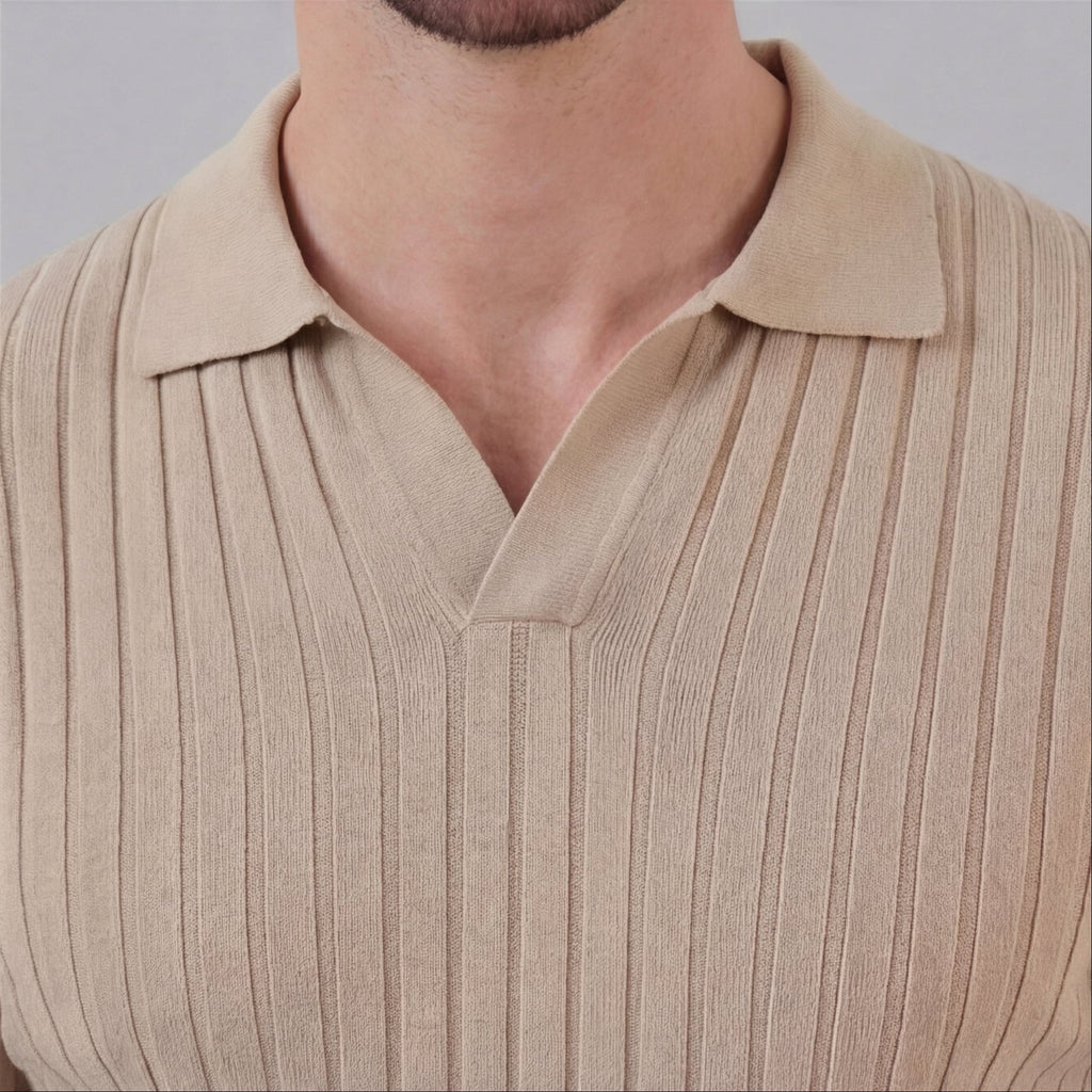 Haut polo sport | ensemble maille texturée