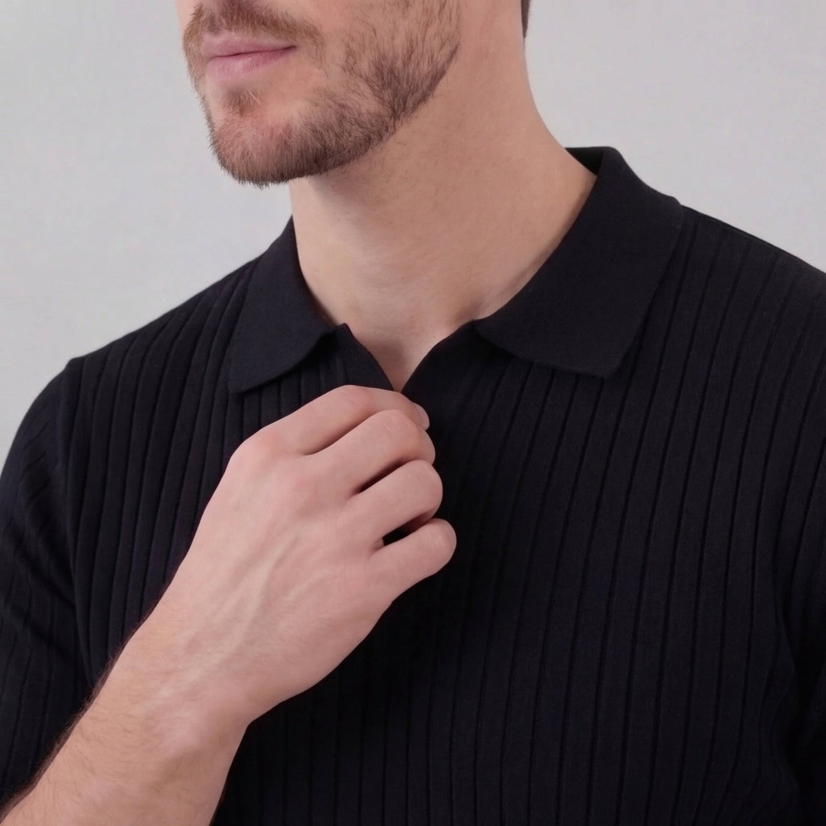 Haut polo sport | ensemble maille texturée