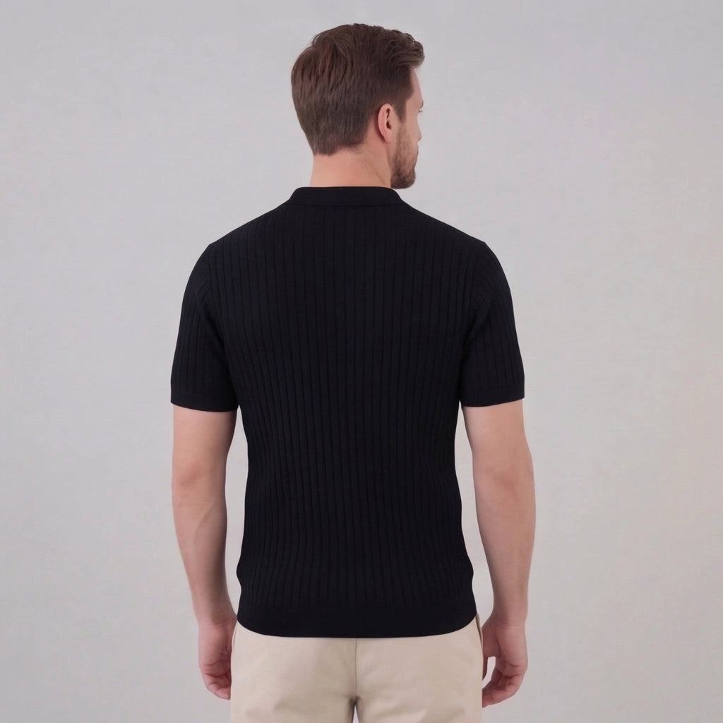 Haut polo sport | ensemble maille texturée