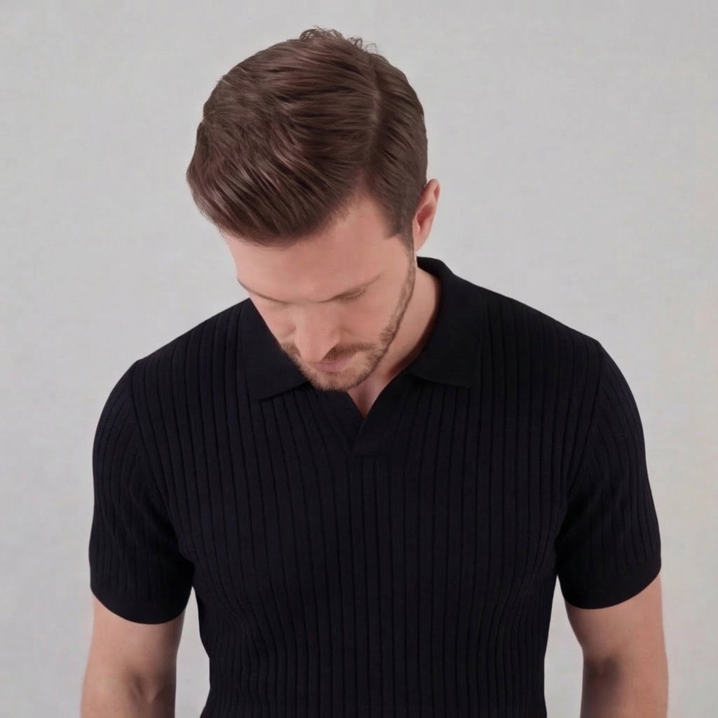 Haut polo sport | ensemble maille texturée