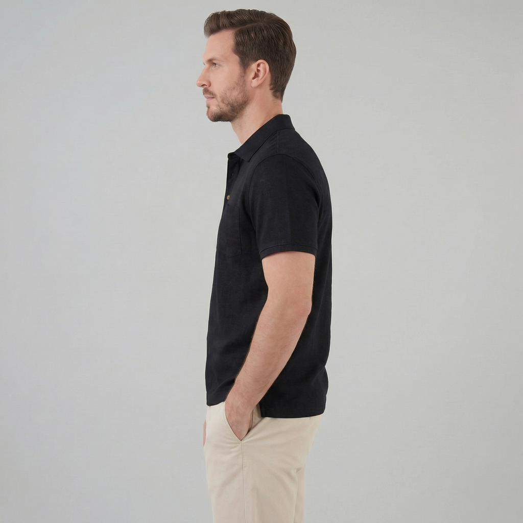 Haut polo été | vêtement maille fluide