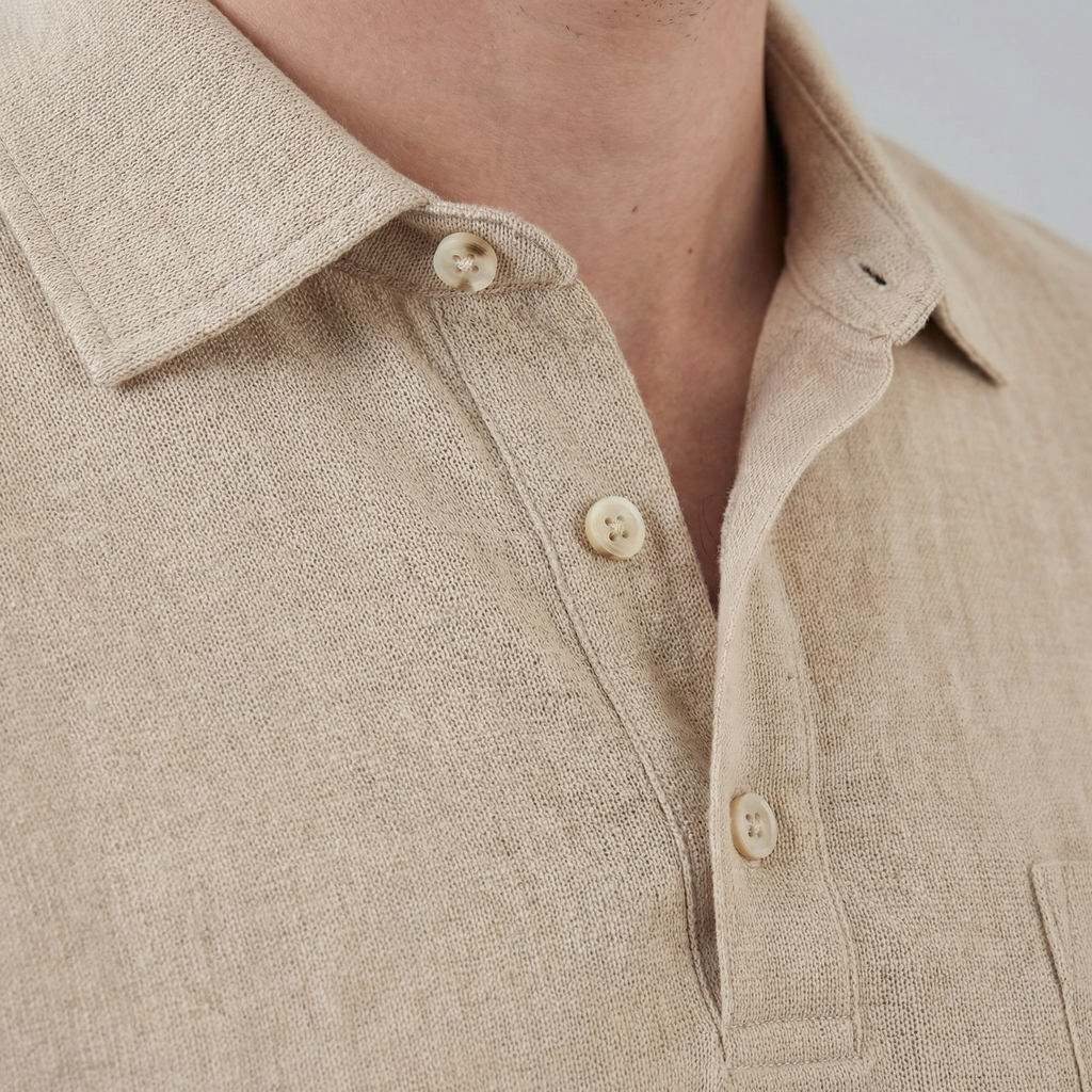 Haut polo été | vêtement maille fluide