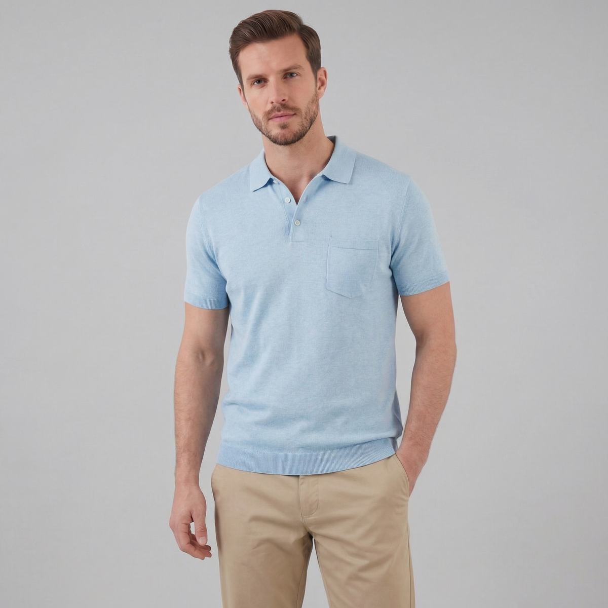 Haut polo été | vêtement maille fluide