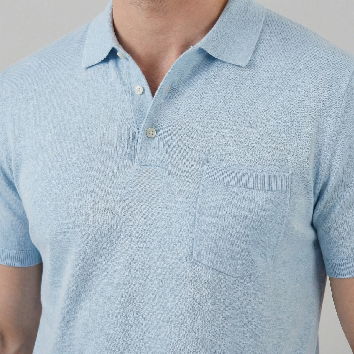 Haut polo été | vêtement maille fluide