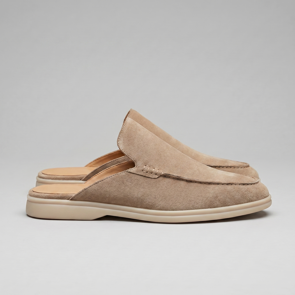 Chaussures mules homme | daim destalonné quotidien