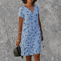 Robe midi femme coupe droite imprimée
