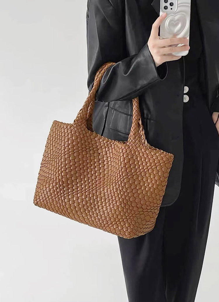 Sac tote femme tresseé grande contenance