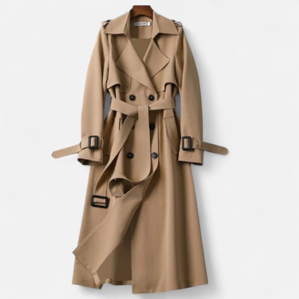 Ancienne Monde | Manteau Long Femme Élégant Coupe Cintrée Intemporelle