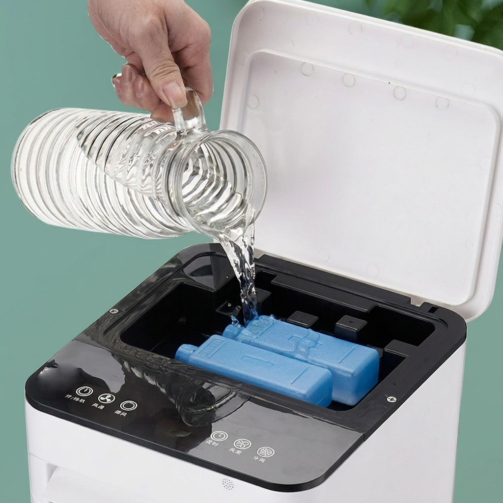 Rafraîchisseur d’Air Mobile 3-en-1 Sans Conduit avec Grand Réservoir d’Eau