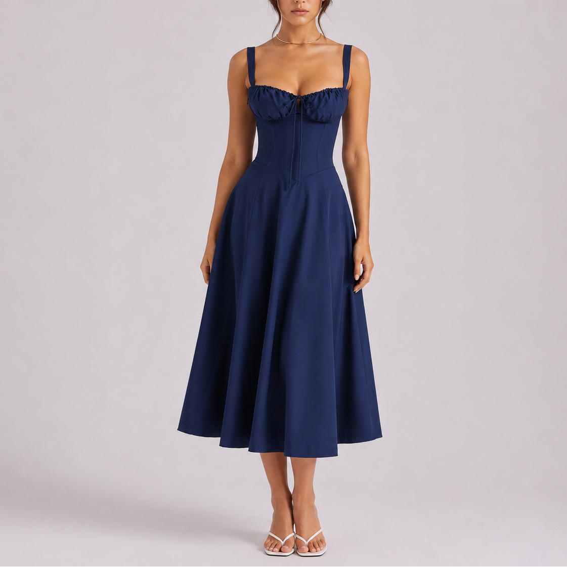 Robe Midi Corset avec Bustier
