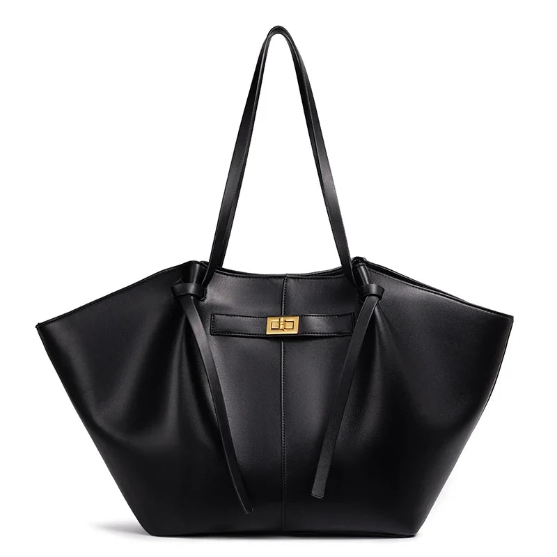 Sac Cabas en Similicuir Femme – Fermoir à Verrou et Format Ample Intemporel