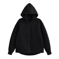 Sweat Zippé en Polyester Femme – Poches Doubles et Coupe Oversize Décontractée