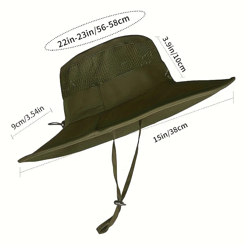 Chapeau de soleil style bucket hat de randonnée séchage rapide été