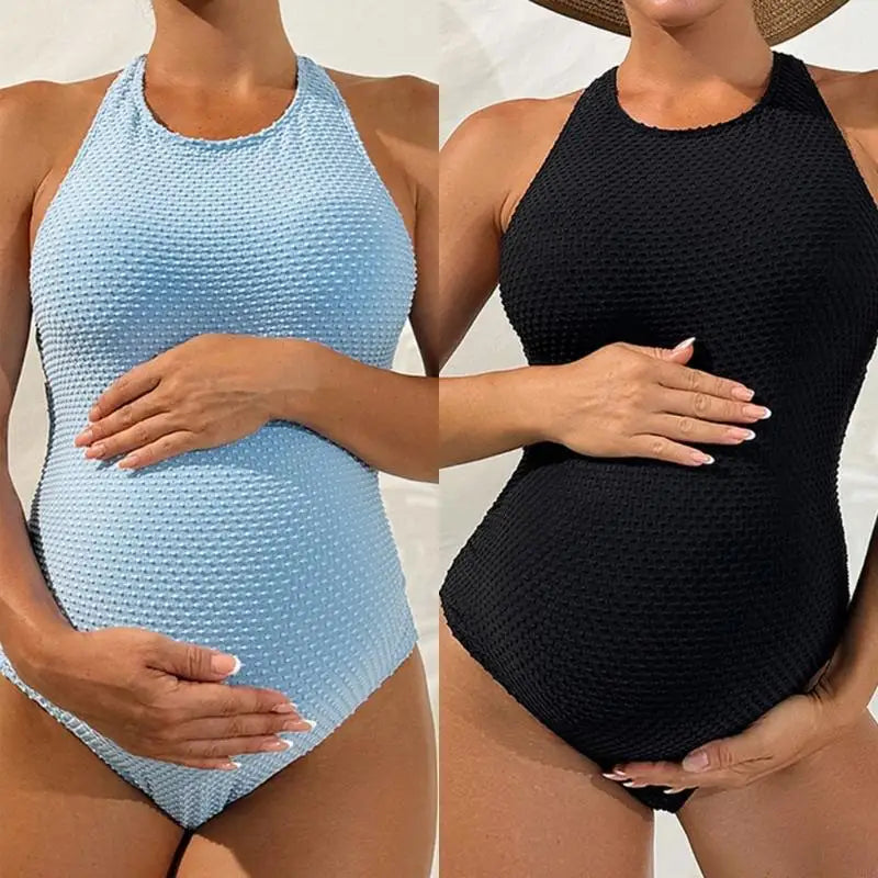 Maillot de bain maternité une pièce col licou