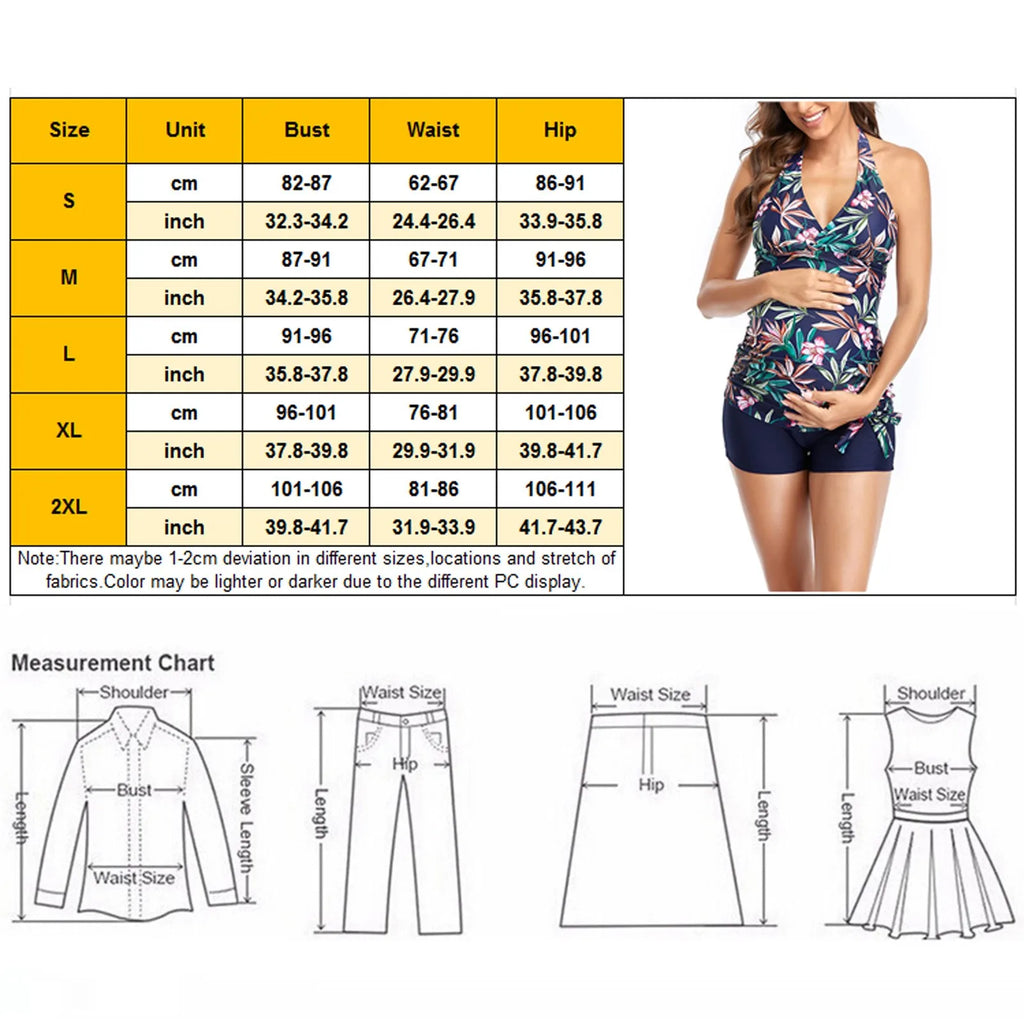 Ensemble bikini maternité volants pour plage
