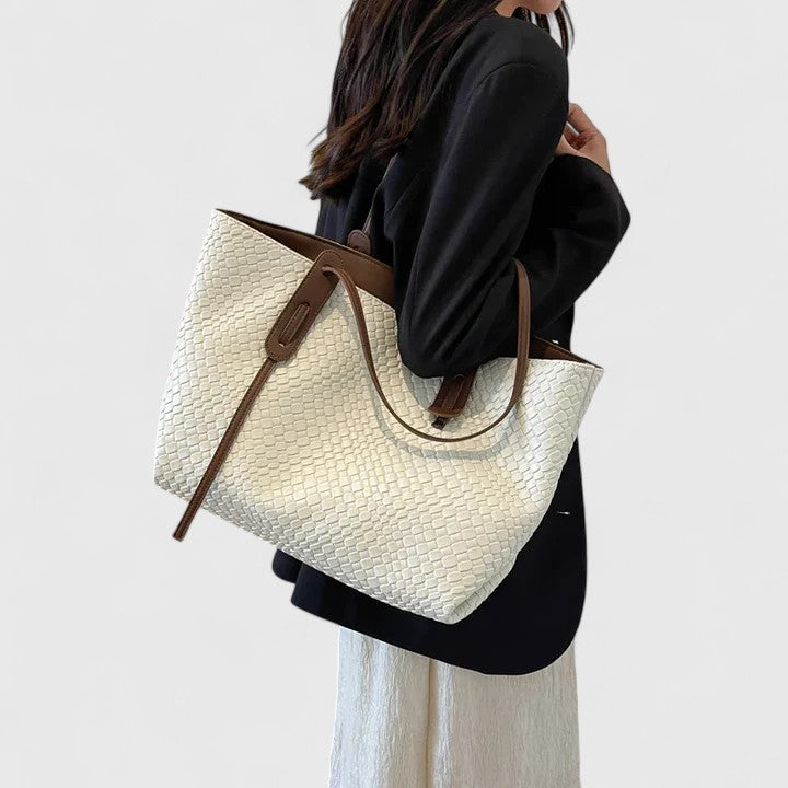Sac tote femme tressé grande contenance