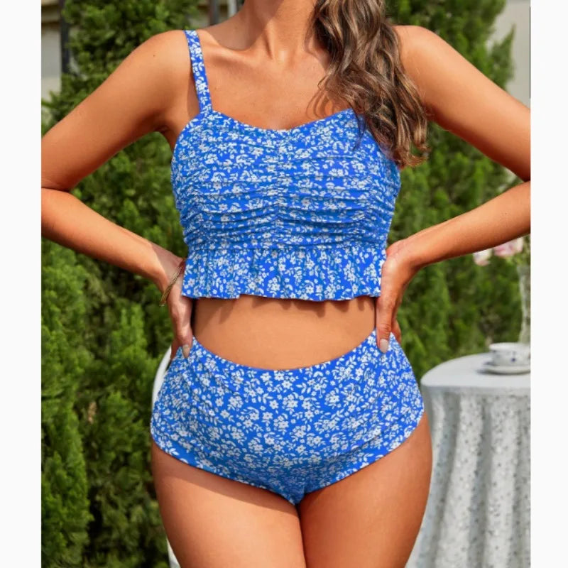 Maillot de bain maternité bikini deux pièces à volants