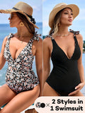 Maillot de bain maternité réversible une pièce