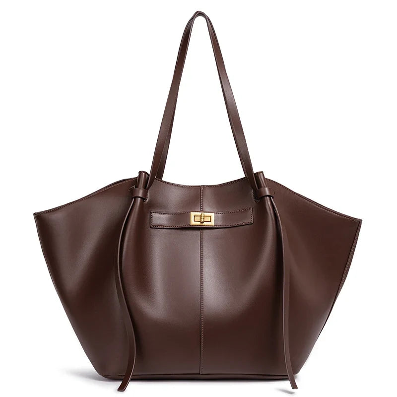 Sac Cabas en Similicuir Femme – Fermoir à Verrou et Format Ample Intemporel