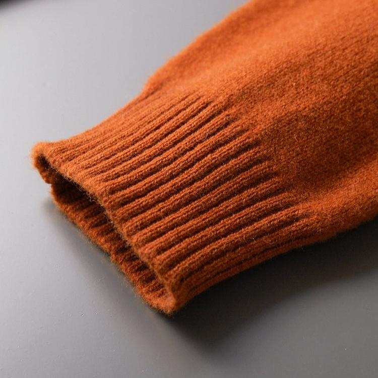 Pull en Laine Mérinos Homme – Col Roulé et Maille Torsadée Ajustée