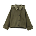 Trench en Polyester Femme – Capuche et Poches Plaquées Coupe Ample Intemporelle
