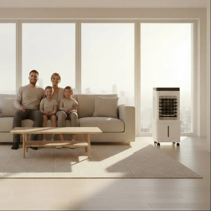 Rafraîchisseur d’Air Portable 3-en-1 avec Télécommande et Roulettes