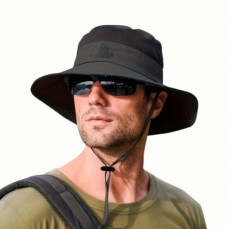 Chapeau de soleil style bucket hat de randonnée séchage rapide été