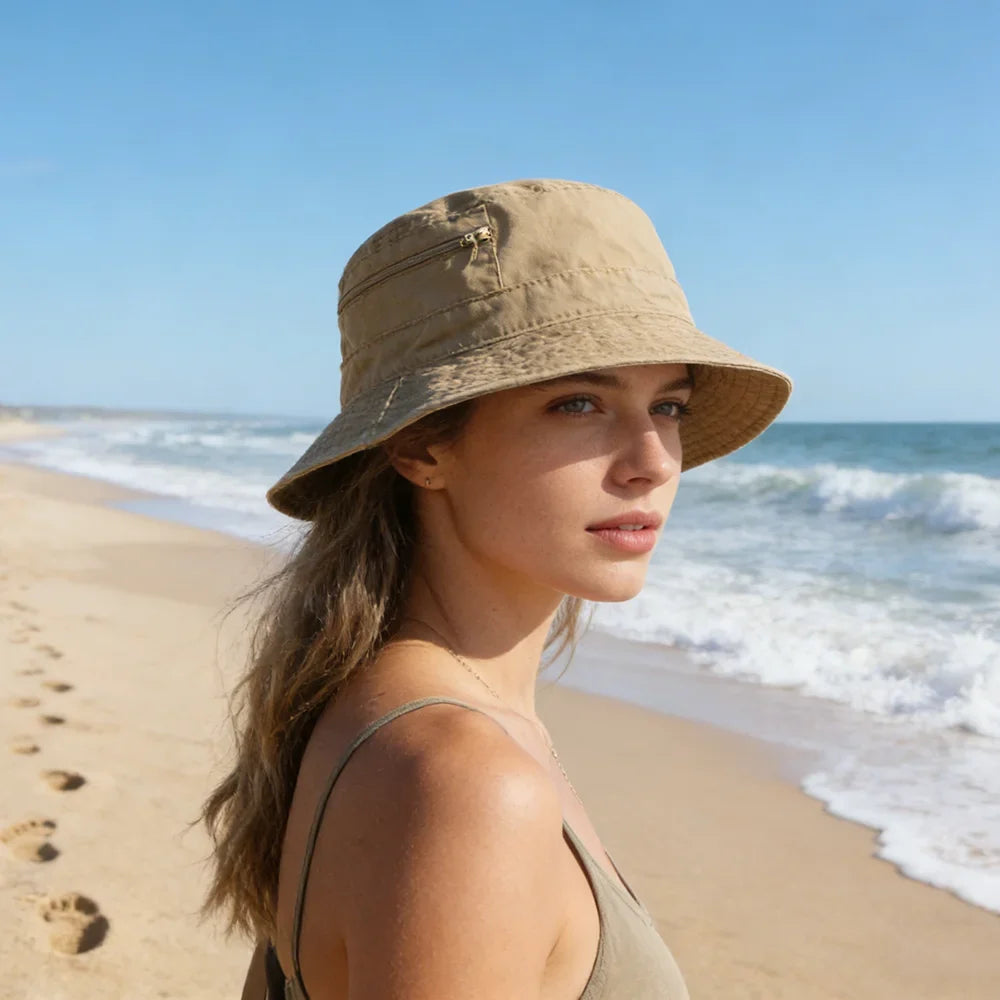 Chapeau de pêcheur en coton respirant unisexe