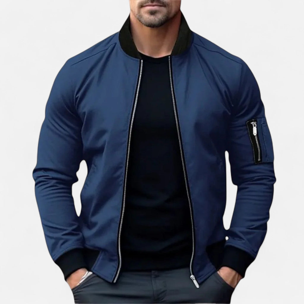 Ancienne Monde | Bomber Homme Léger Style Classique Raffiné