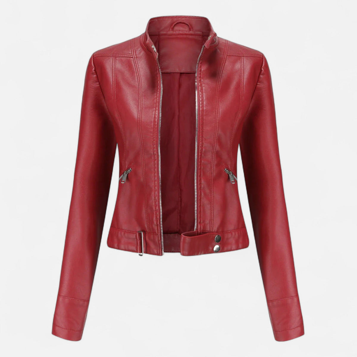Ancienne Monde | Blouson Femme en Cuir Végan Style Classique Raffiné