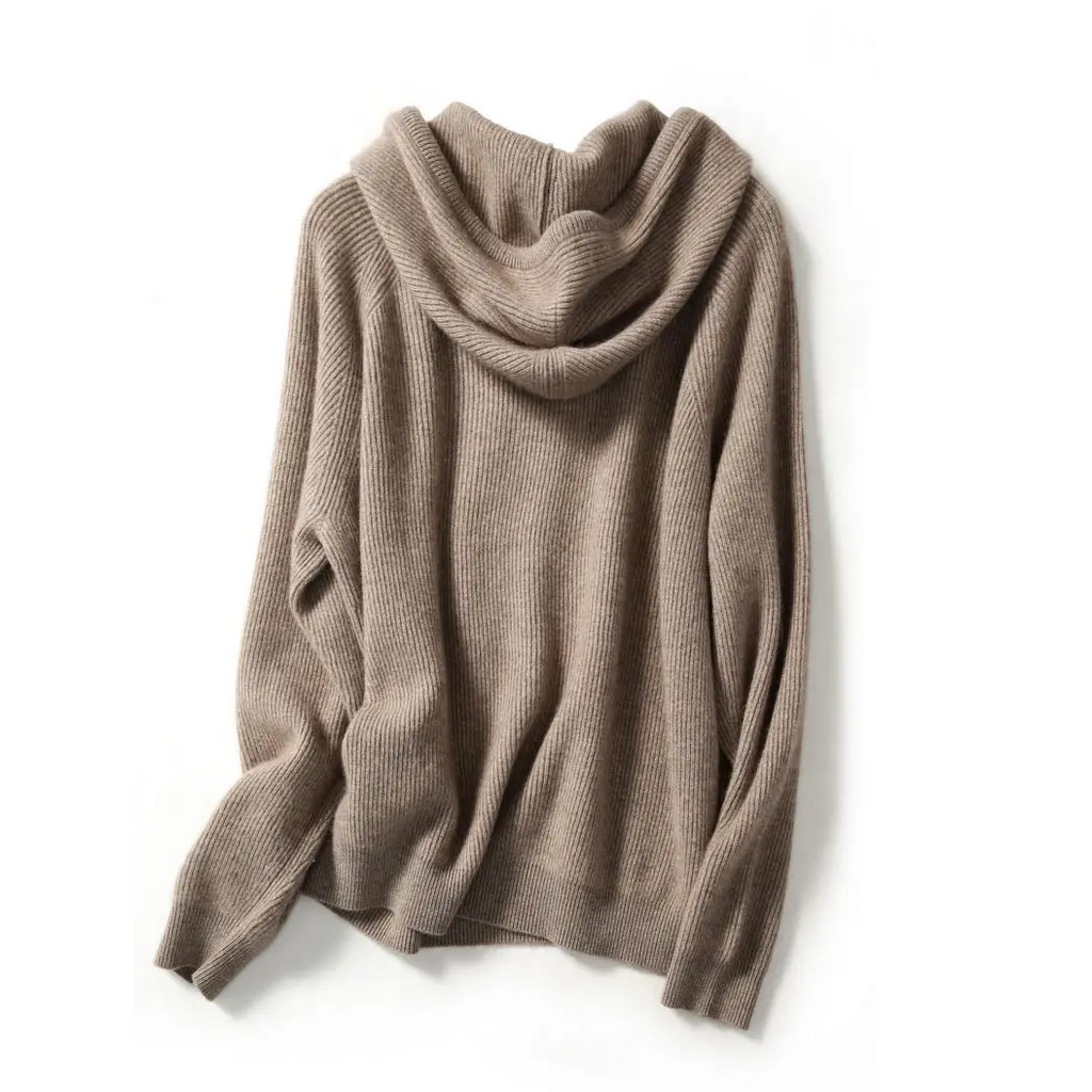 Sweat en Cachemire et Laine Femme – Coupe Ample et Cordons Ajustables