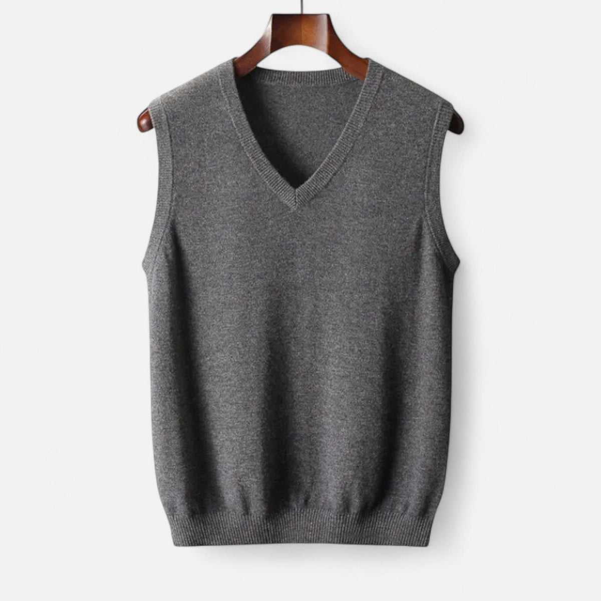 Ancienne Monde | Gilet Homme Sans Manches en Laine Mérinos Col V