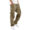 Pantalon Cargo Homme – Multipoches Taille Ajustable Coupe Décontractée