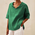 Top Femme Col V Fluide