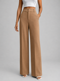 Pantalon Femme – Taille Haute et Jambe Large Coupe Tailleur Intemporelle