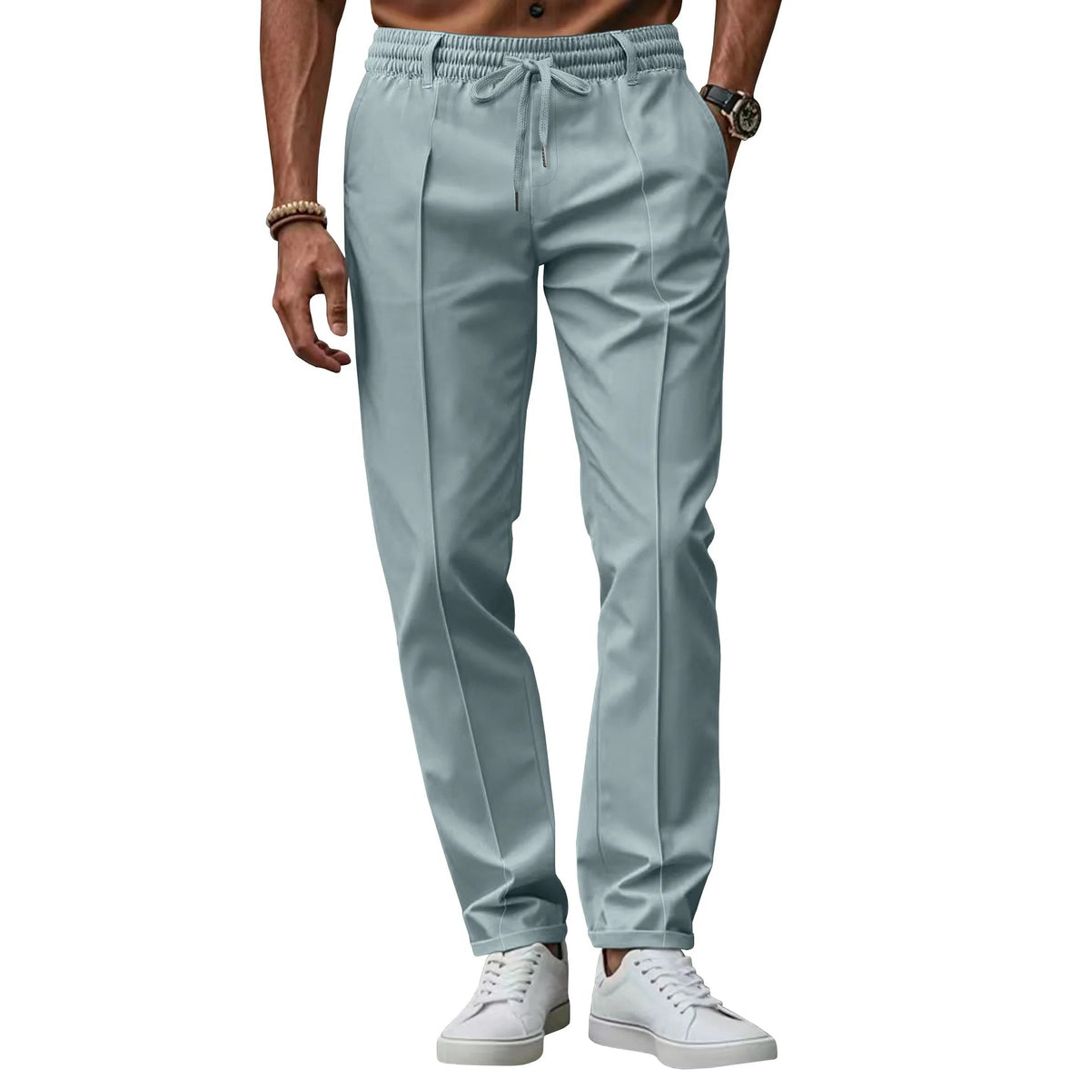 Bas homme business slim ajusté taille élastiquée